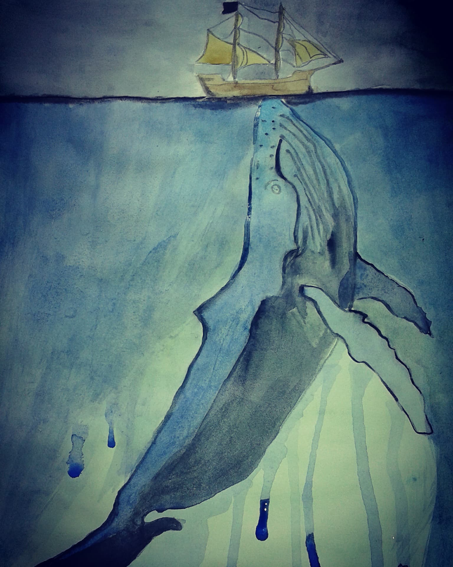 baleine (aquarelle)